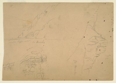 Three Sketches of Steep Mountainous Banks of the Danube, 1868 by Frederic Edwin Church