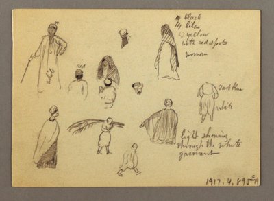 Twelve Figure Sketches, Joffa, Palestine, 1868 by Frederic Edwin Church