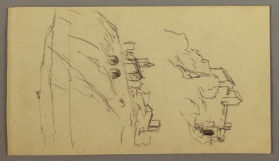 Two Studies of Town on a Mountain Top, possibly 1868–69 by Frederic Edwin Church