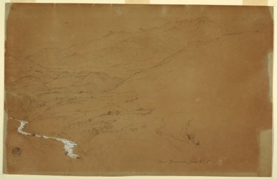 Valley With a Stream and Houses, near Guaranda, Ecuador, June 4, 1857 by Frederic Edwin Church
