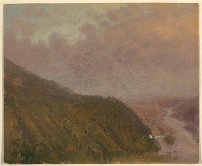 Valley from Top of a High Hill (Europe), 1860–70 by Frederic Edwin Church