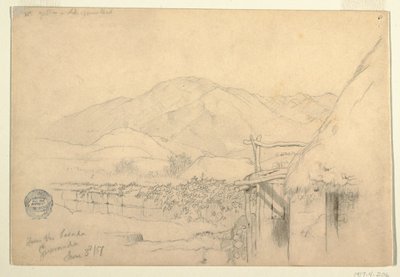 View from the Inn at Guaranda, Ecuador, June 3, 1857 by Frederic Edwin Church