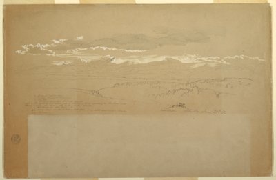 View of Mountain Range, Ecuador, June 27, 1857 by Frederic Edwin Church