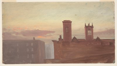 Housetops at Dawn, 10th Street, New York, NY by Frederic Edwin Church