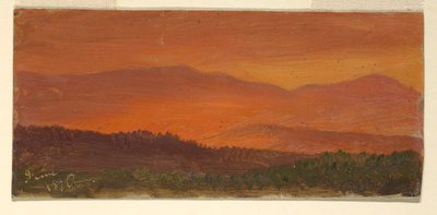 Hudson Valley and Distant Mountains at Sunset by Frederic Edwin Church