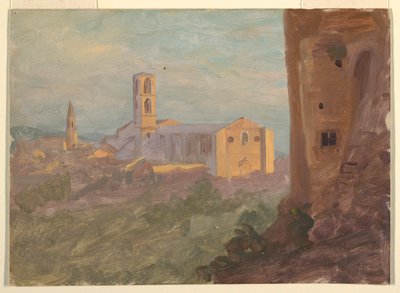 Italian or Swiss Town by Frederic Edwin Church