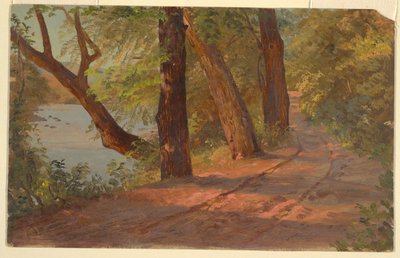 Landscape from North America (Road by a Lake) by Frederic Edwin Church