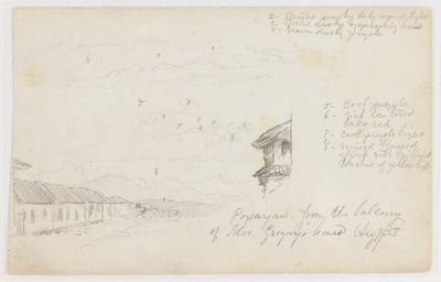Popayan, Colombia; Verso: Mountain Landscape, Colombia by Frederic Edwin Church