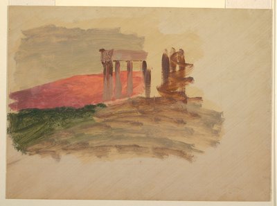 Rapid Sketch of the Temple at Corinth by Frederic Edwin Church