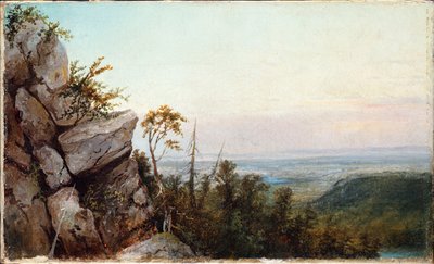 Rocks and Landscape by Frederic Edwin Church