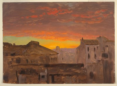 Rome, Rooftops at Sunset by Frederic Edwin Church