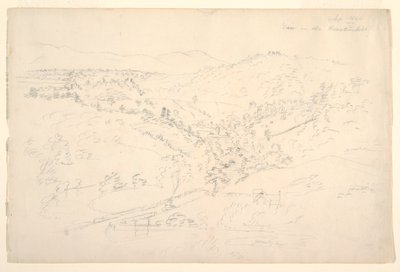 Sketch of a Catskill Landscape (View of the Kaanterkill) by Frederic Edwin Church