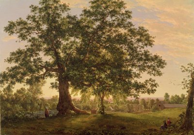 The Charter Oak at Hartford by Frederic Edwin Church