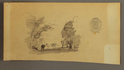 Three Cows on a Road in the Woods by Frederic Edwin Church