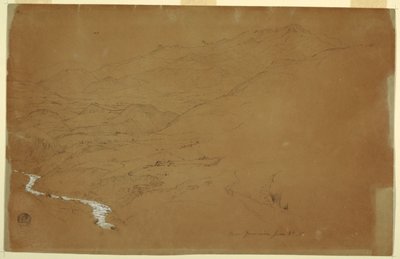Valley With a Stream and Houses, near Guaranda, Ecuador by Frederic Edwin Church