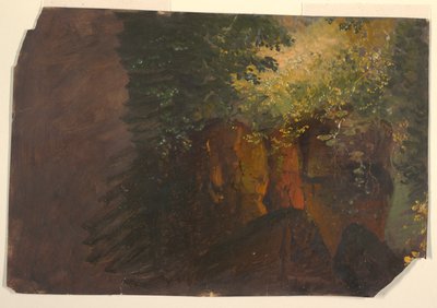 Woodland Scene with Rocks by Frederic Edwin Church
