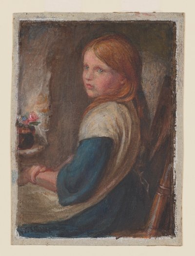 Study Of A Young Girl Seated, c.1870 by Frederic James Shields