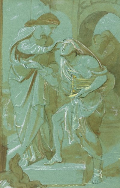 Study for The Blind Man of Bethsaida on the North Wall of the Chapel of the Ascension, London by Frederic James Shields