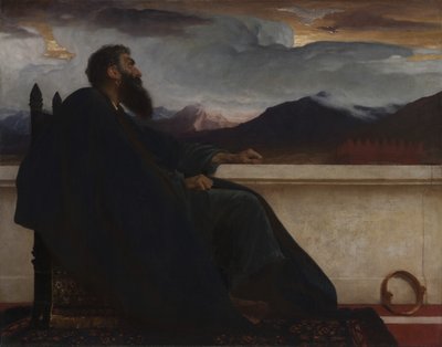 David: "Oh, that I had wings like a Dove! For then would I fly away, and be at rest." Psalm 55:6 by Frederic Leighton