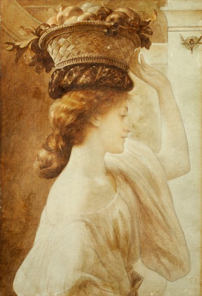 Eucharis: A Girl with a Basket of Fruit by Frederic Leighton