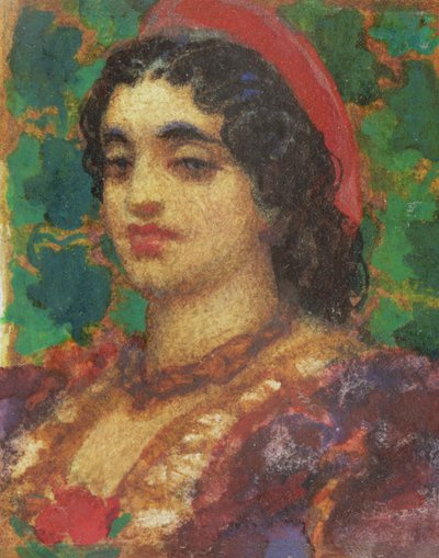 Study of a Womans Head by Frederic Leighton