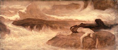 The Death of Leander, predella panel of The Last Watch of Hero by Frederic Leighton