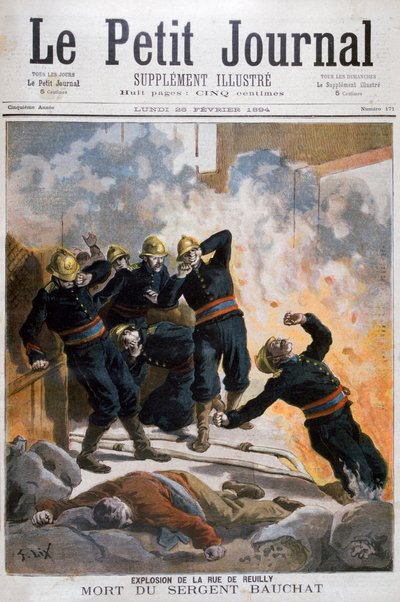 Death of Sergeant Bauchat, Rue de Reuilly, Paris, 1894 by Frederic Lix