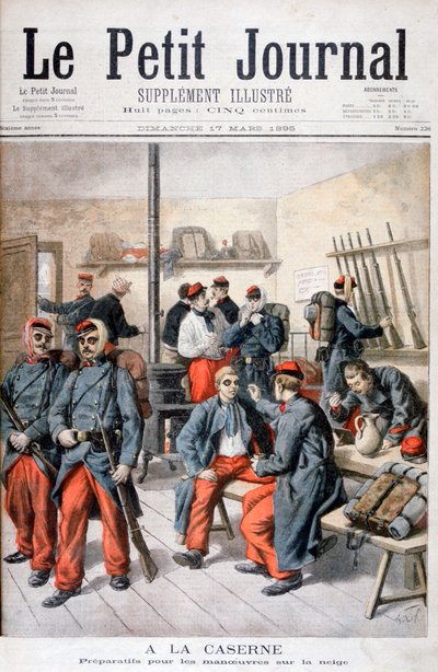 In the Barracks, Preparation for Manoeuvres in the Snow by Frederic Lix