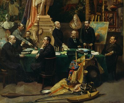 Jules Ferry welcoming delegates of colonies in November 1892 by Frederic Regamey