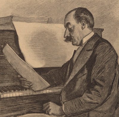 Portrait of Pianist and Composer André Messager by Frederic Regamey