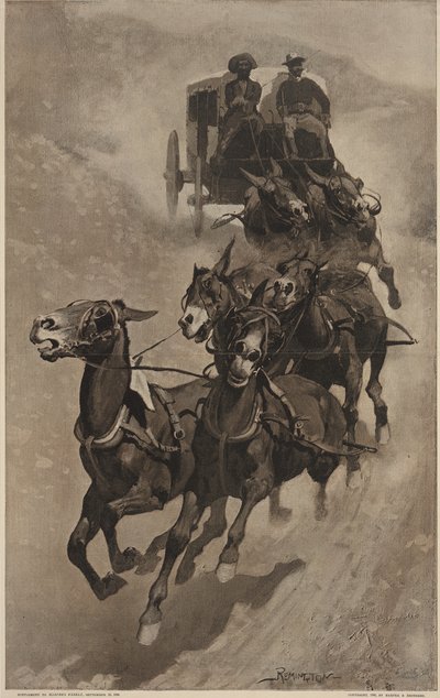 An Army Mail Ambulance by Frederic Remington