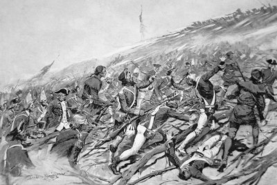 British Forces Attempt to Storm the French Fort of Ticonderoga in 1758 by Frederic Remington