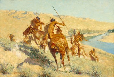 Episode of the Buffalo Gun (The Visitation of the Buffalo Gun: A Buffalo Episode) by Frederic Remington