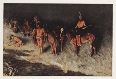 Fire on the Prairie by Frederic Remington