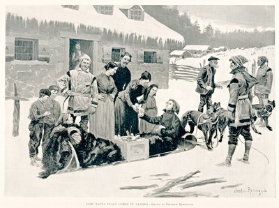 How Santa Claus Comes in Canada by Frederic Remington
