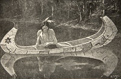 Long sat waiting for an answer, from The Song of Hiawatha by Henry Wadsworth Longfellow, pub. by George G. Harrap and Company Ltd., 1911 by Frederic Remington