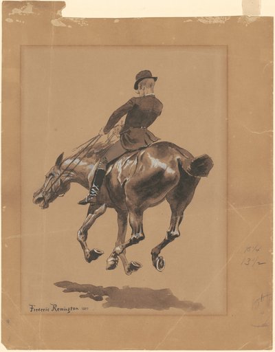 On the Bridle Path, Central Park, New York by Frederic Remington