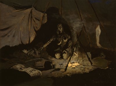 The Dry Leaves Had Lasted Longer than She by Frederic Remington