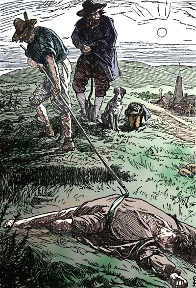 Illustration from History of the Plague by Defoe, 1862, 1923 by Frederic Shields