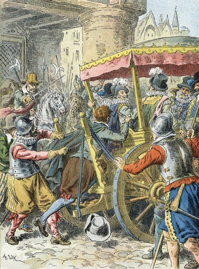 Assassination of King Henry IV (1610) by Frederic Theodore (after) Lix