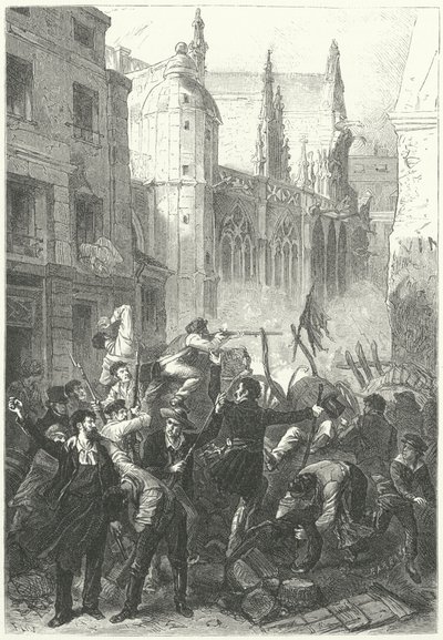 June Days Uprising, Revolution of 1848, Paris by Frederic Theodore (after) Lix