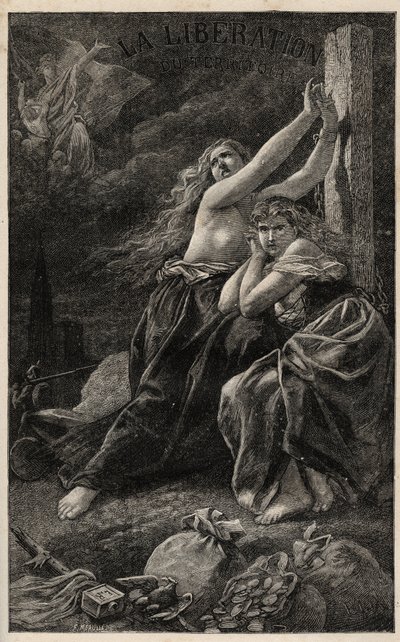 The liberation of the territory - Alsace and Lorraine - engraving by Frederic Theodore Lix in The Year terrible by Victor Hugo - 1874 by Frederic Theodore (after) Lix