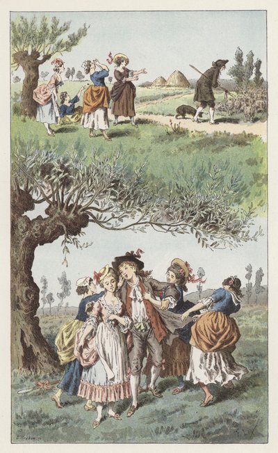 Nous etions trois filles by Frederic Theodore (after) Lix