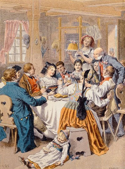 Celebration of an Engagement in Alsace, 1901 by Frederic Theodore Lix