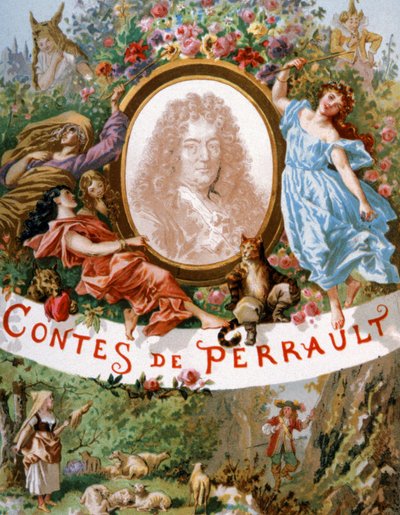 Charles Perrault and the Characters of His Tales, Early 20th Century (illustration) by Frederic Theodore Lix
