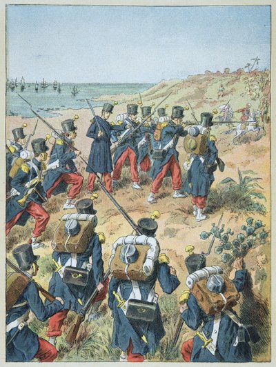 Debarking of the French in Algeria, June 14 by Frederic Theodore Lix
