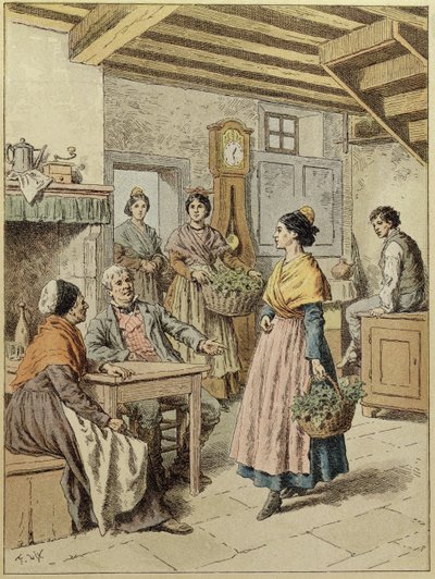 Interior of a Farmhouse in Provence by Frederic Theodore Lix