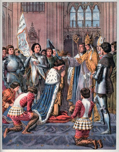 Joan of Arc at the Coronation Ceremony of Charles VII in Reims on July 17th 1429 by Frederic Theodore Lix