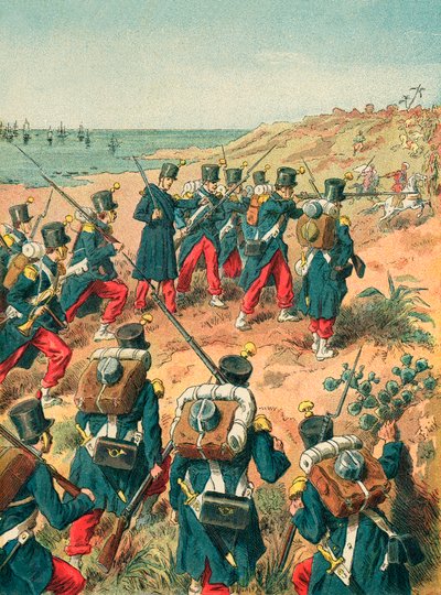 Landing of the French at Sidi-Ferruch by Frederic Theodore Lix