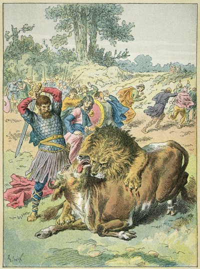 Pepin the Short at the Field of Mars by Frederic Theodore Lix